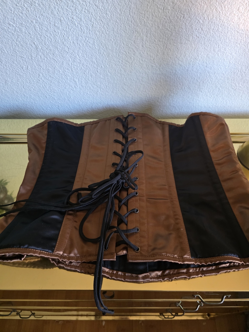 Womens Brown and Black Corset - Picture 9 of 11